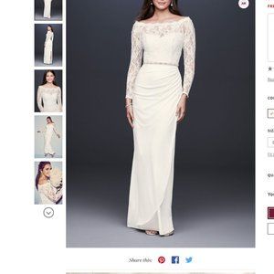 New Off-the-Shoulder Lace Sleeve Wedding Dress